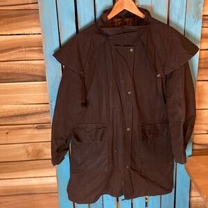 Didgeridoonas Australia oil cloth coat brown size large snap up